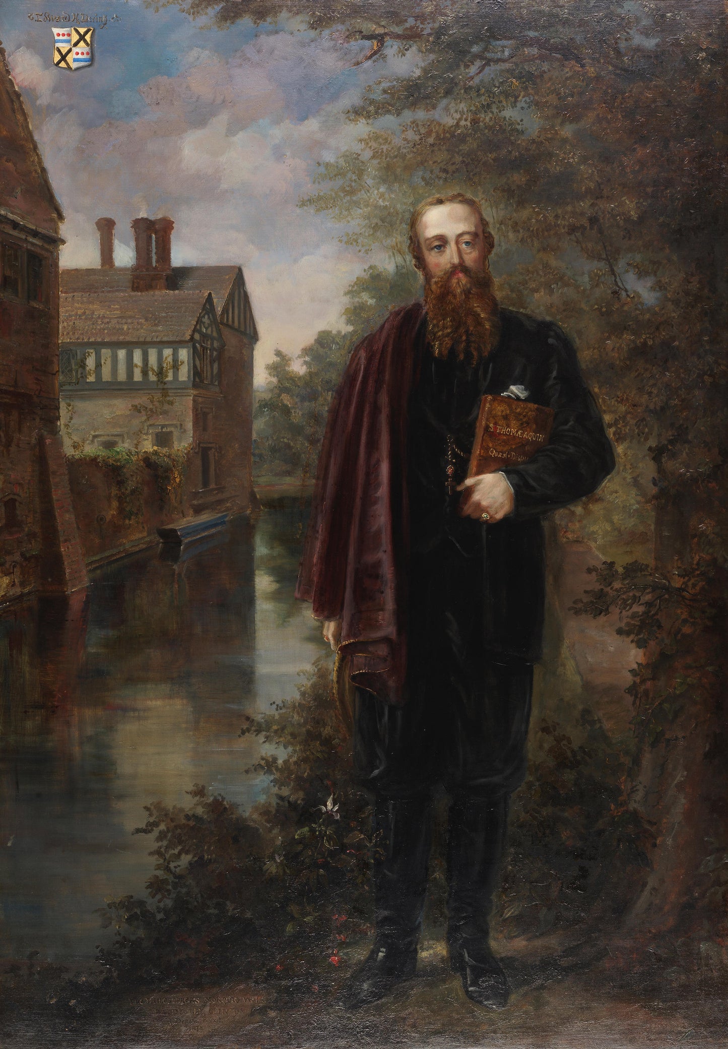 19th century portrait , oil, Baddesley Clinton  by R Dering