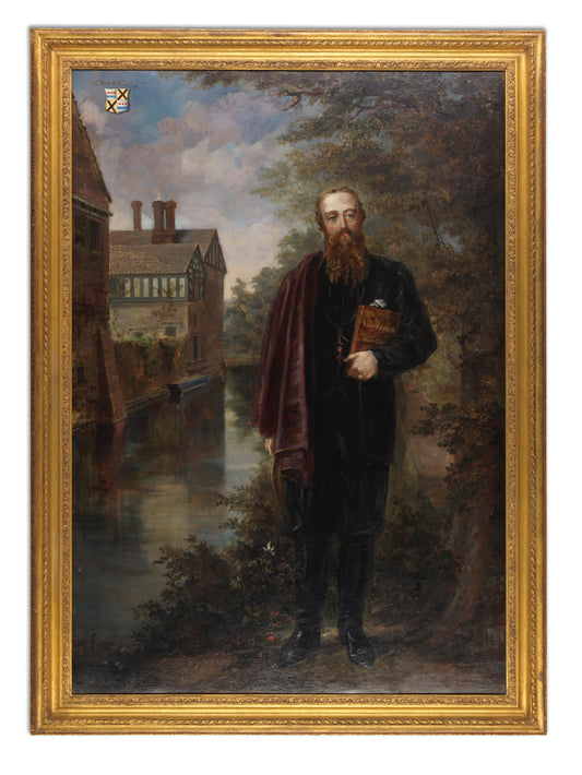 19th century portrait , oil, Baddesley Clinton  by R Dering