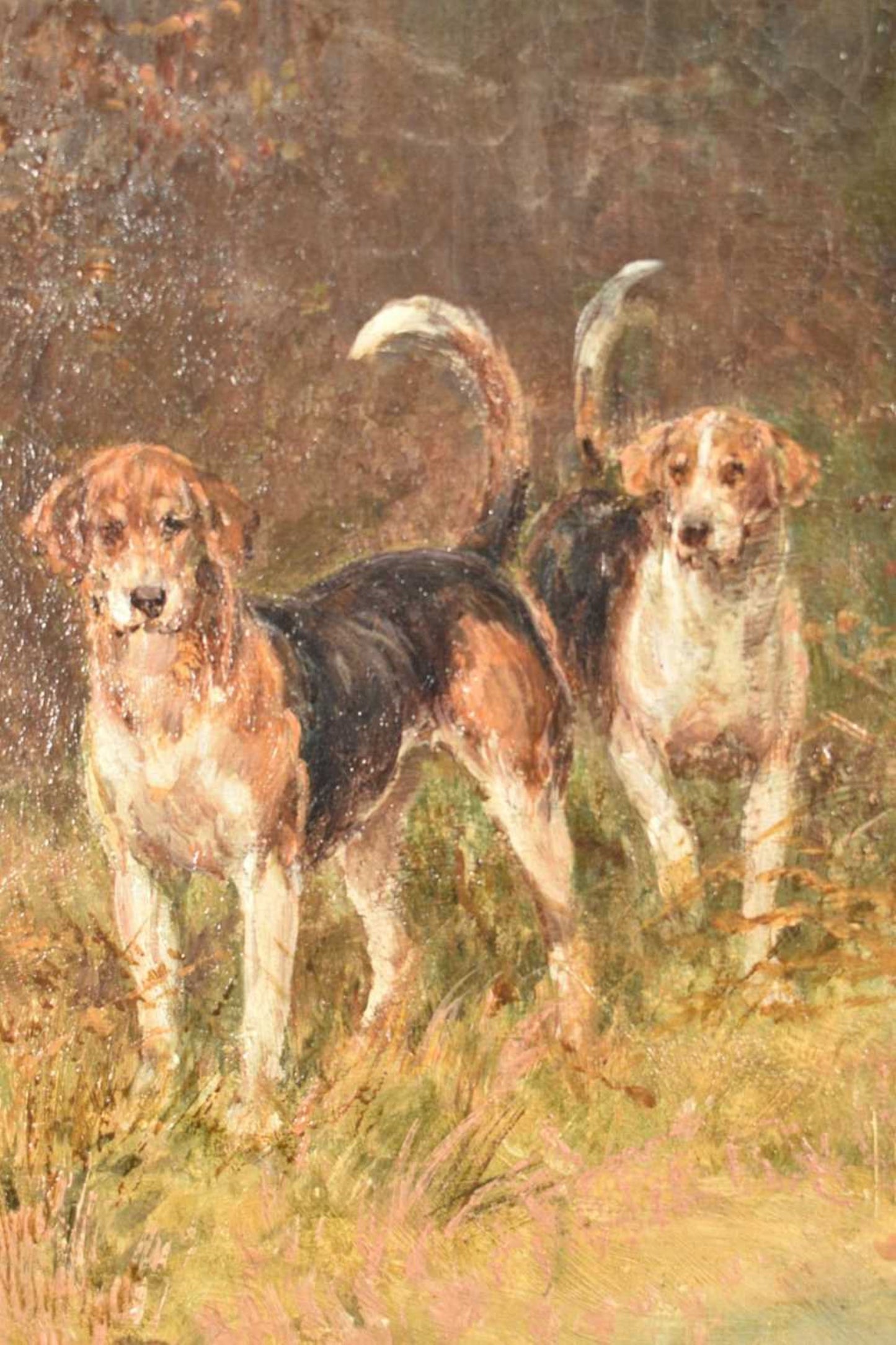 Heywood Hardy, Huntsman and Hounds, oil on canvas