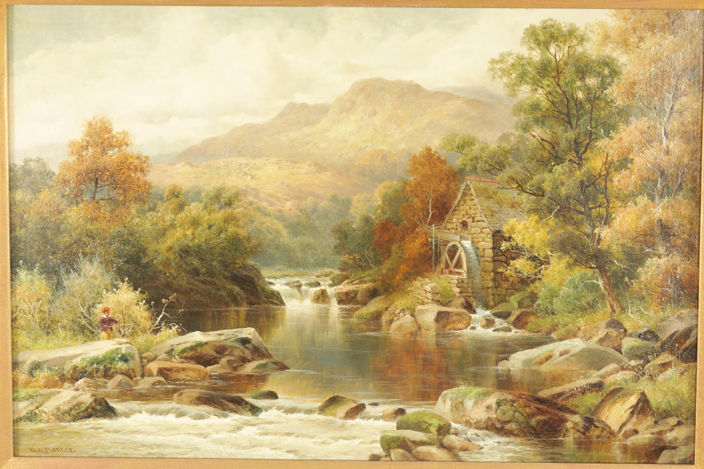 The Mill, Dolgellau  wales William Henry Mander 19th century oil painting