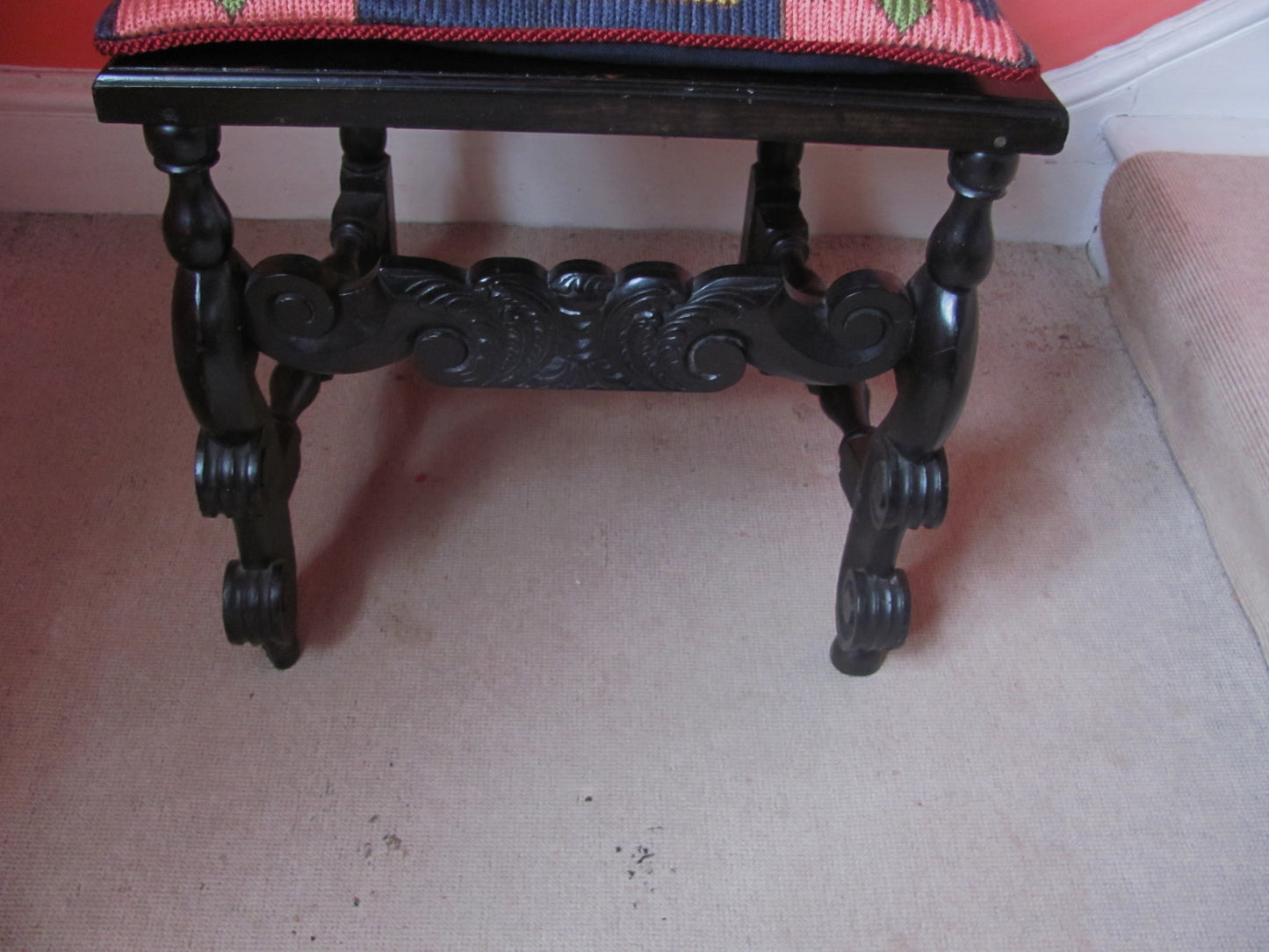 17th century style antique hall chair